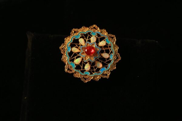 Colorful Datura brooch