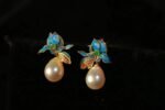 Narcissus pearl earrings