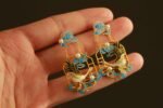 spring blue flowers earring